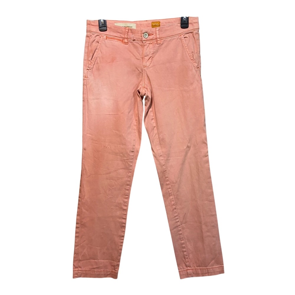 Pilcro and the‎ Letterpress Hyphen Chino Pants Coral Pink Petite 25P Casual NWOT